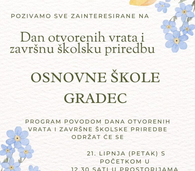 Pozivnica za učenike, roditelje i sve zainteresirane